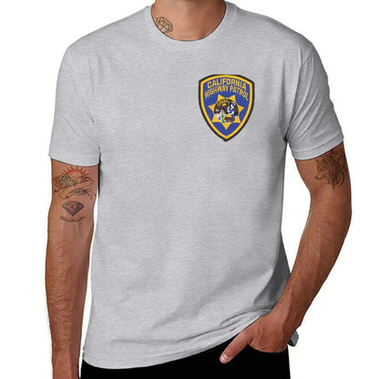 New California Highway Patrol T-Shirt kawaii clothes tees mens funny t shirts