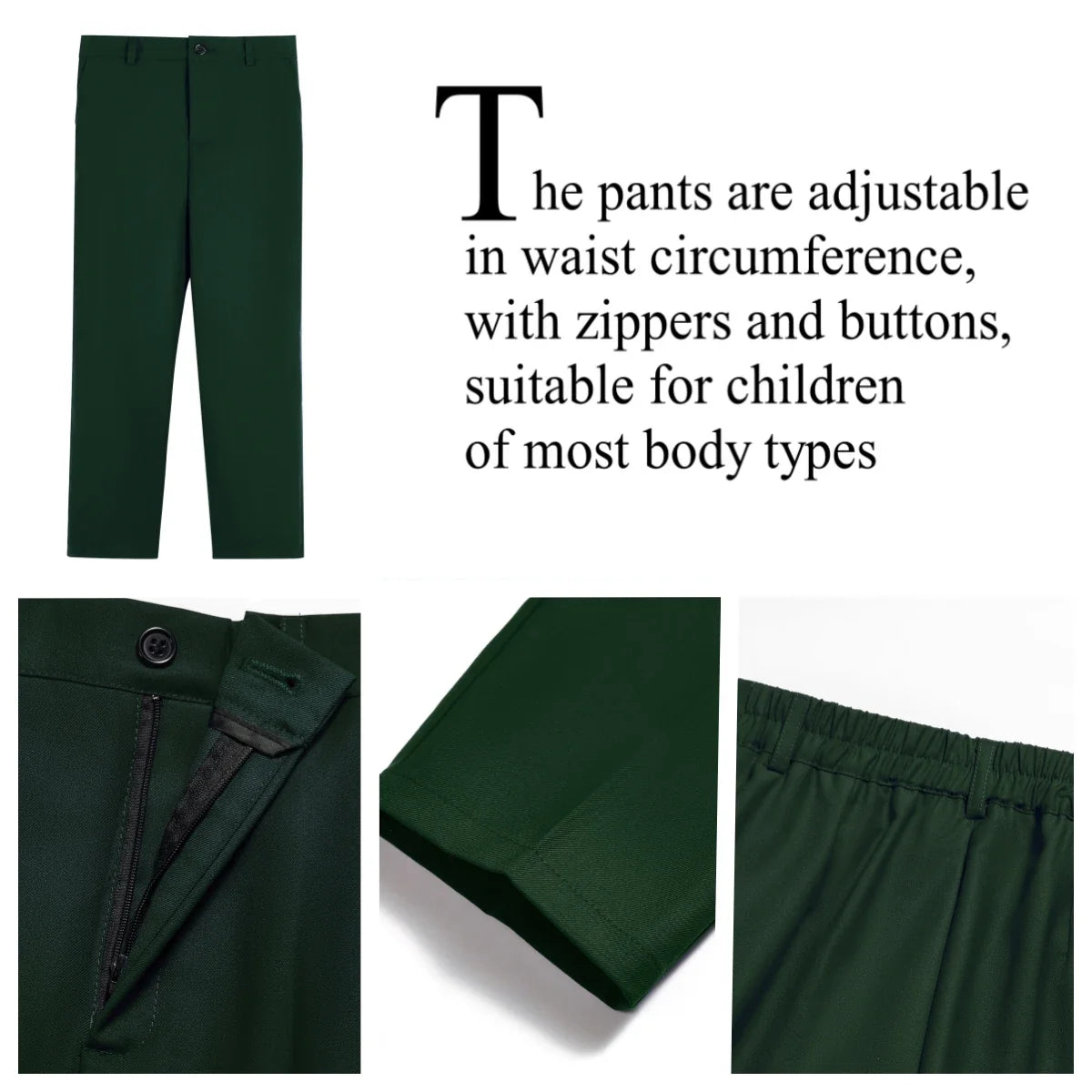 Fashion Shawl Neck Suit Set for Kids, 4-Piece Boys Communion Suits One Button Jacket Double-Breasted Vest Pants 3-14 Years