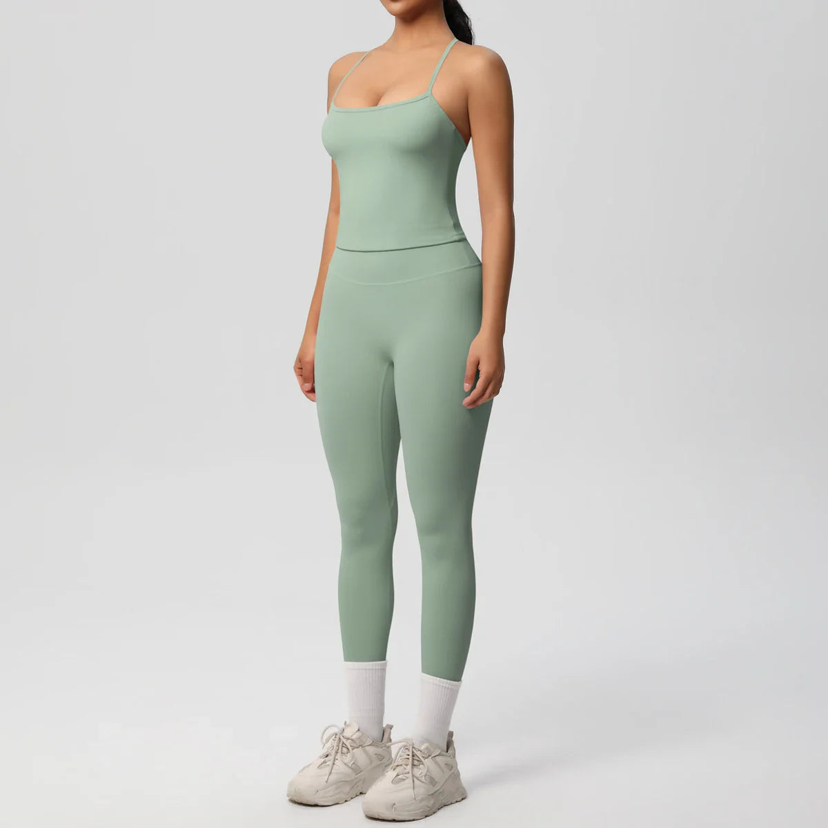 2PCS Yoga Set Nude Feeling Workout Sets Women Tracksuit Gym Push Up Fitness Running Workout Sportwear Sport Bra Leggings Suit
