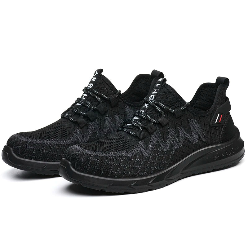 Anti-smash Men Steel Toe Work Shoes Lightweight Breathable Work Sneaker Indestructible Protective Boots Non Slip Work Shoes