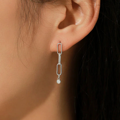 D VVS1 2.5mm Moissanite Tassel Earrings for Women GRA Certified Fine Jewelry Gifts s925 Sterling Sliver Earring