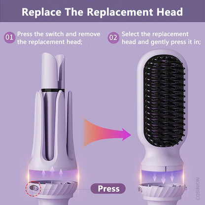 3 IN 1 Negative Ions 28mm & 32mm Roll Automatic Hair Curler Heating Straight Hair Comb Electric Ceramic Curling Iron Hair Stick