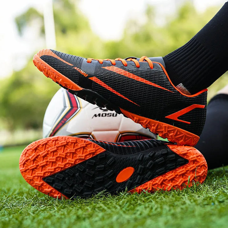 New Outdoor Men Soccer Shoes Adult Cleats Long Spikes Football Boots Training Sport Footwear Sneakers Non Slip Training Unisex