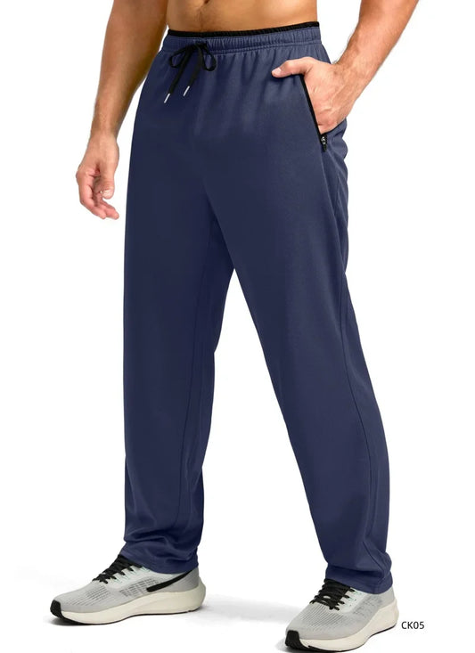 Outdoor Pants Men Quick Dry Straight Running Hiking Pants Elastic Lightweight Yoga Fitness Exercise Sweatpants Joggers
