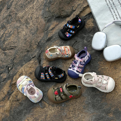 Children Mountain Functional Outdoor Breathable Sports Sandals Summer Baby Candy Color Anti-kick Sandals Boys Girls Beach Shoes