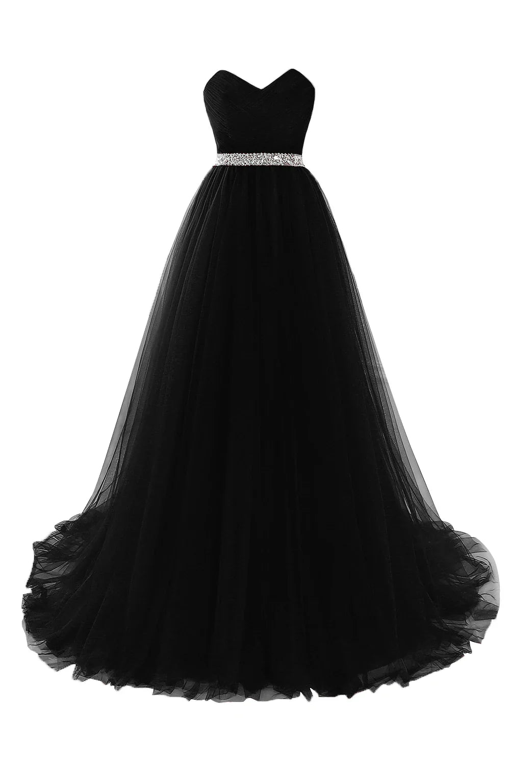 A-line Strapless Tulle Royal Blue Evening Dresses Lace Up Crystal Sequin Formal Party For Bride Sexy Prom Gown Wedding Party