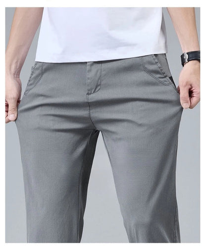 Men's Summer Lyocell Shorts Thin Breathable Comfortable Slim Korean Fashion Short Pants Elastic Waist Casual Vacation Pants