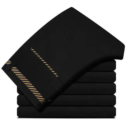 Men‘s Suit Pants Business Office Male Dress Pants Elastic Wrinkle Resistant Big Size Classic Casual Trousers Black Navy Blue