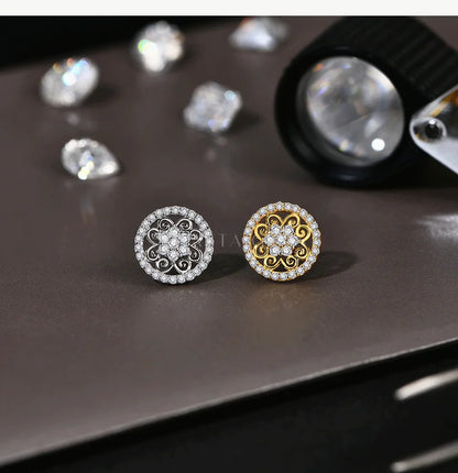 Sparkling Moissanite Earrings for Women D VVS1 Color Pass Diamond Test Solid S925 Sterling Silver Wedding Jewelry Gift