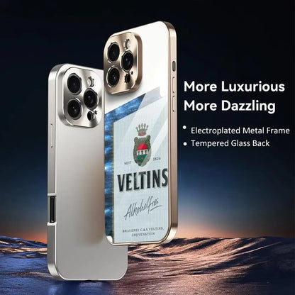 Phone Case For IPhone 17 16 15 14 13 12 Pro Max Plus Electroplated Metal Bumper Shockproof Case