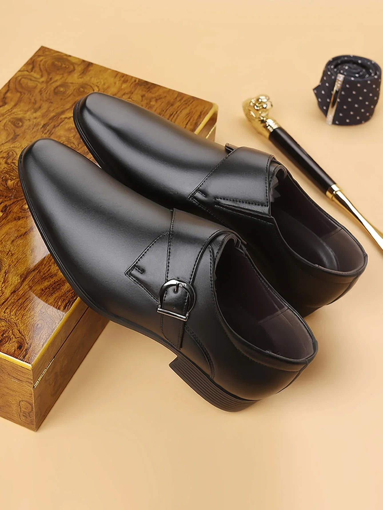 Men's Dress Casual Shoes – Leather Lace-Up Business Casual Footwear