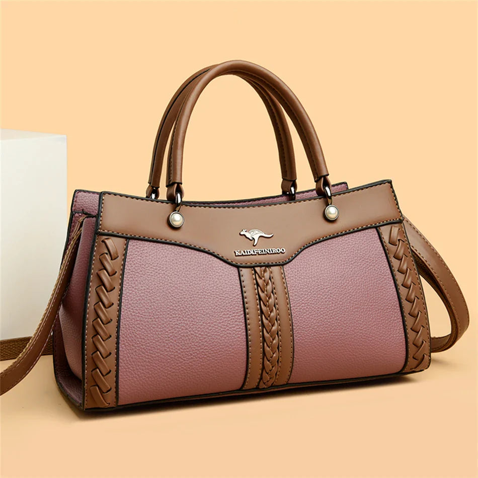 Luxury Designer Multi Layered Women's Handbag 2024 Trendy High Quality Soft Leather Messenger Bag Women's Shoulder Crossbody Bag