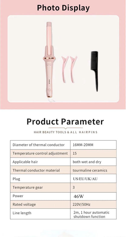 Automatic Curler Negative Ion Lazy Person Large Curling Wave Perm Household Small Type Electric Ceramic Spin Curling Iron