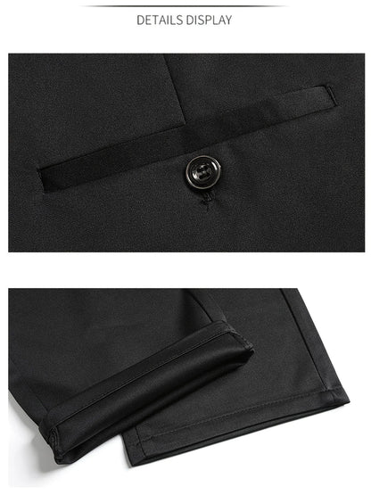 Men's Casual Stretch Dress Pants Slim Fit Straight Business Trousers