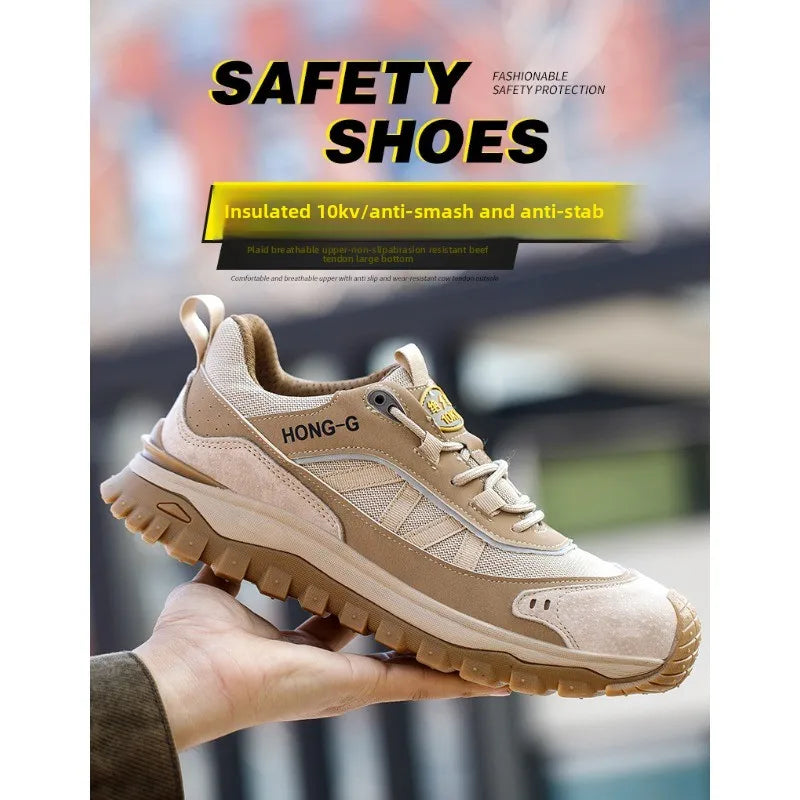 Lightweight Steel Toe Cap Shoes 10KV Anti Slip Comfortable Wear-Resistant Insulation Anti Smashing Piercing for Safety Workwear
