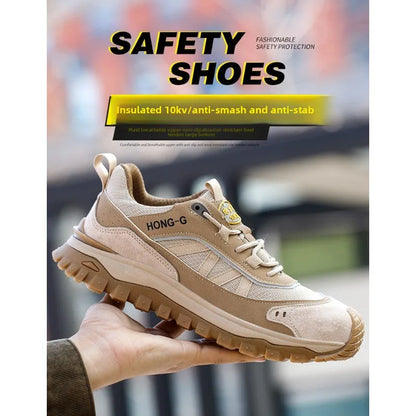 Lightweight Steel Toe Cap Shoes 10KV Anti Slip Comfortable Wear-Resistant Insulation Anti Smashing Piercing for Safety Workwear