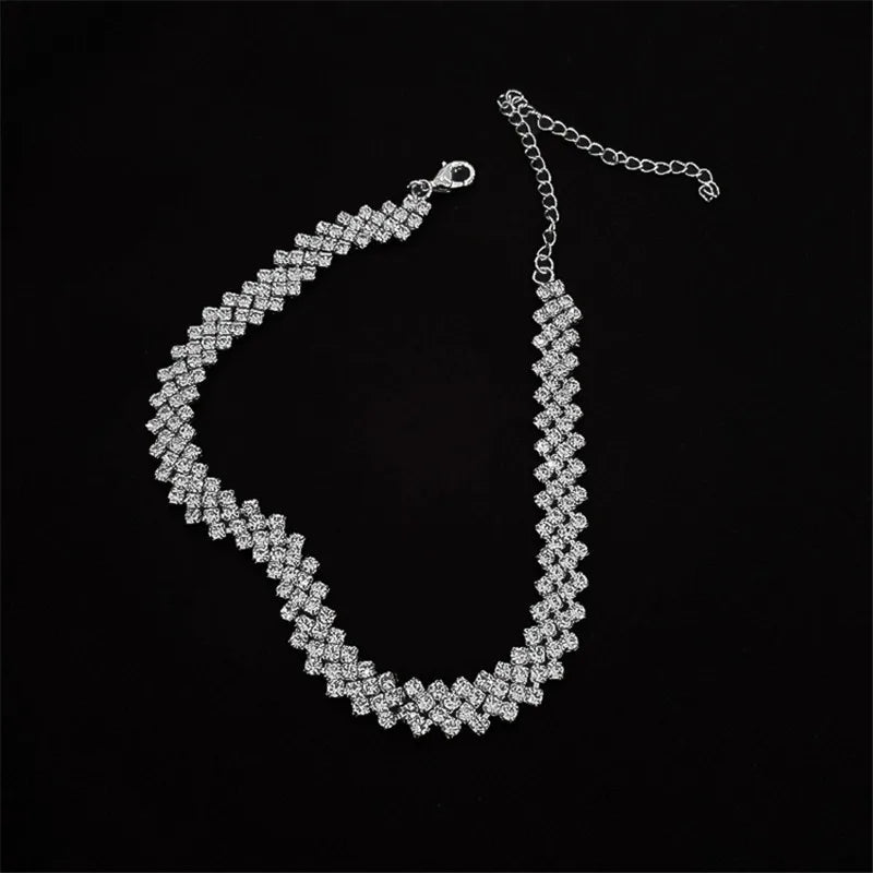 Heart Shape Pendant Necklaces Silver Color 5A Cubic Zirconia Minimalist Style Clavicle Chain Women And Girl Jewelry