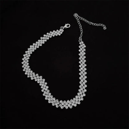 Heart Shape Pendant Necklaces Silver Color 5A Cubic Zirconia Minimalist Style Clavicle Chain Women And Girl Jewelry