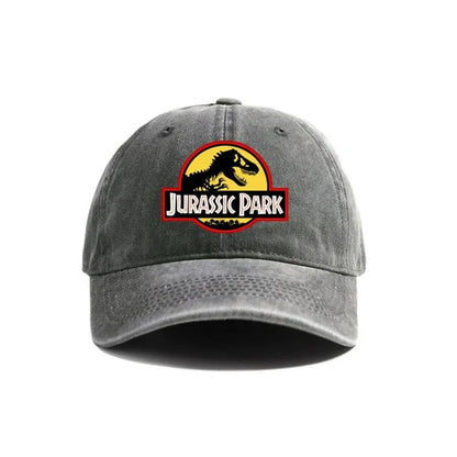 Jurassic Park Baseball Cap Distressed Hats Cap Dinosaur Men Retro Outdoor Summer Adjustable Hat Casual Versatile Sun Protection