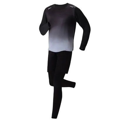5-Piece Men's Quick-drying Sports Suit Fitness Running Tight Elastic Trousers With Cap Gradient Coat Round Neck Casual T-shirt