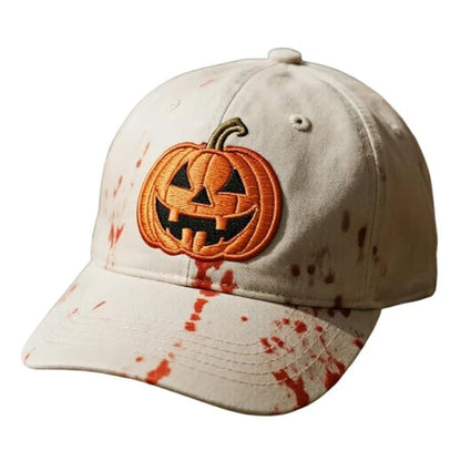 Halloween Unisex Baseball Hat for Women Men Pumpkin Embroidery Baseball Cap for Outdoor Activities Like Hiking Fishing