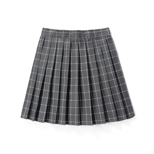 Summer Women High Waist Pleated Plaid Skirts Mini Tennis Skirt Harajuku JK Japanese School Uniform Short A-Line Mini Skirt Girl