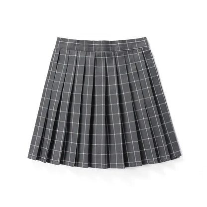 Summer Women High Waist Pleated Plaid Skirts Mini Tennis Skirt Harajuku JK Japanese School Uniform Short A-Line Mini Skirt Girl