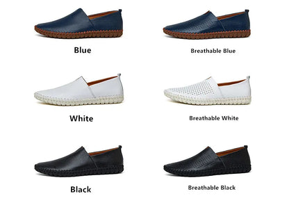 Fashion Men's Driving Shoes Handmade Leather Men Loafers Soft Breathable Men's Casual Shoes