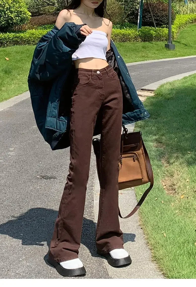 High-Waisted Slimming Straight-Leg Jeans For Women