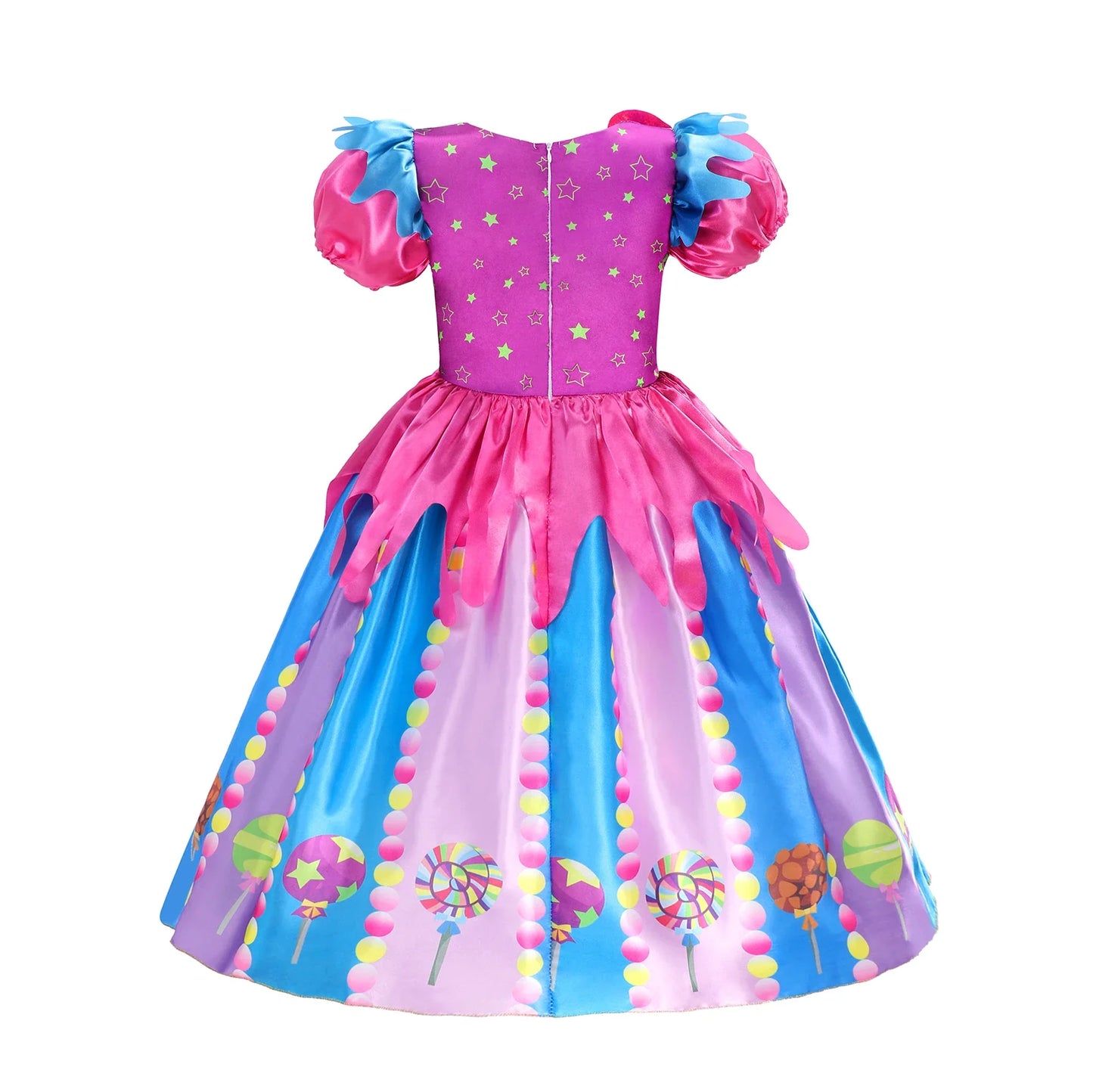 Girls Candy Fairy Lollipop Cosplay Carnival Costume Toddler Purim Rainbow Vestidos Girls Birthday Party Dress
