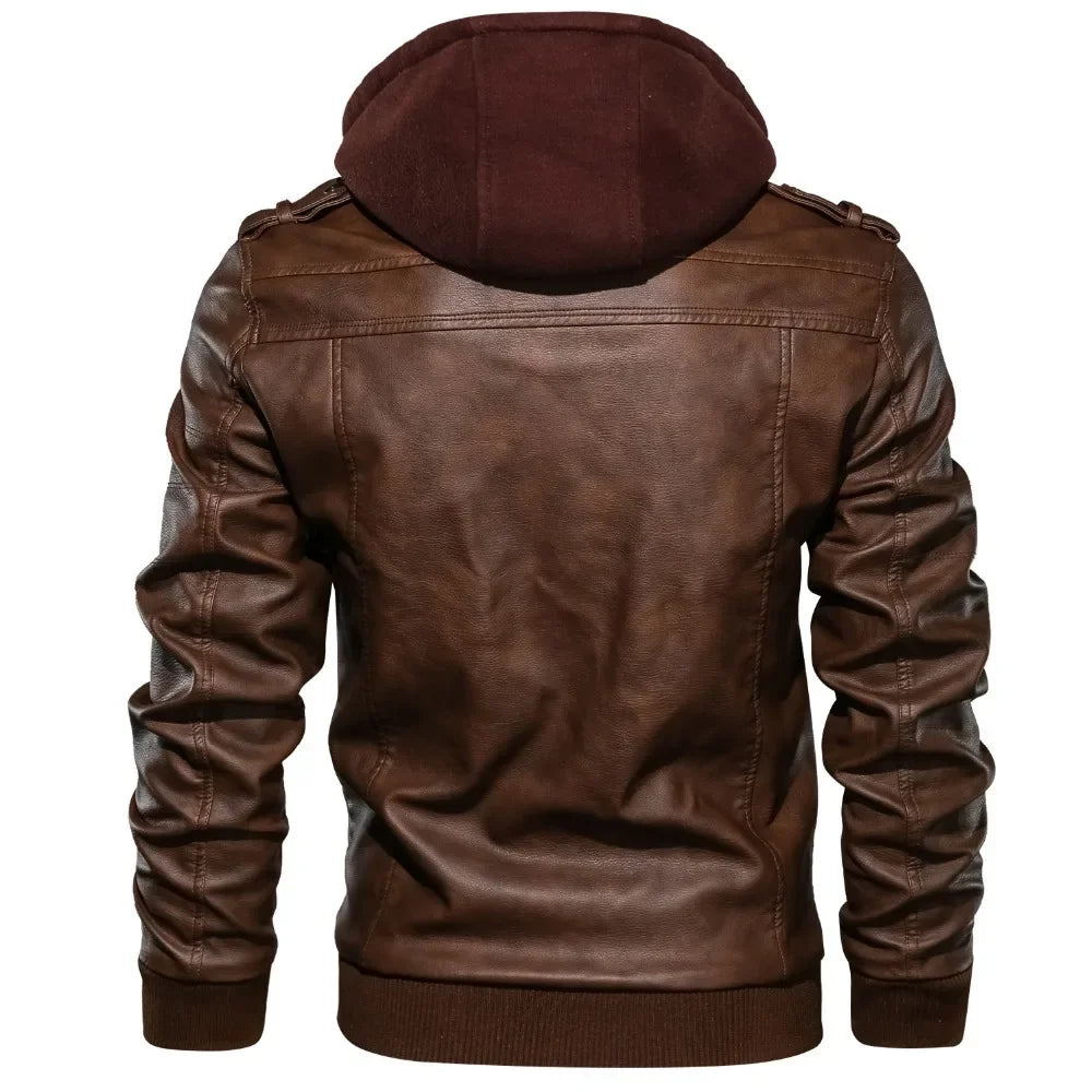 Customizable Men's Leather Jackets Autumn Casual Motorcycle PU Jacket Biker Leather Coats Brand Clothing Suit Jackets EU Size
