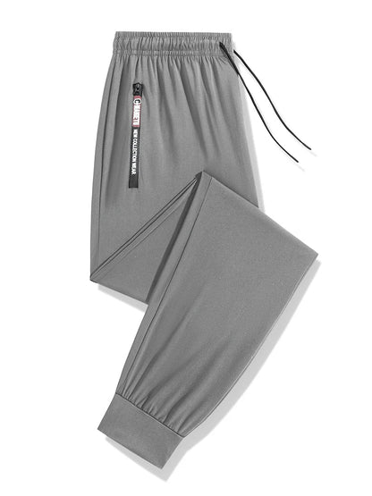 Men's Athletic Stretchy Quick Dry Pants with Zipper Pockets Lightweight Sweatpants for Outdoor Hiking Fishing Running Workout