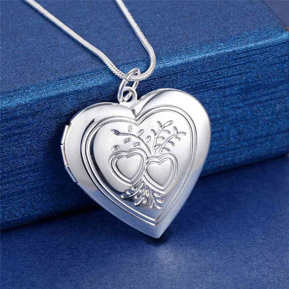 New Arrive 40-75cm 925 Sterling Silver seashell Photo open Frame Necklace Snake Chain For Woman Man Wedding Jewelry wholesale