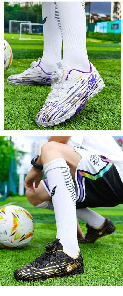 Kids Football Field Boots Boys Girls Indoor Society Football Shoes Futsal Non Slip Professional Fast Men Soccer Cleats Sneakers