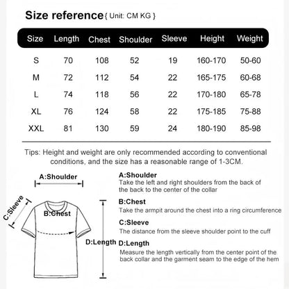 Men's Cotton T-shirt California Strawberry Printed Washed T-shirt Comfortable Round Neck Top Men's Summer Clothing