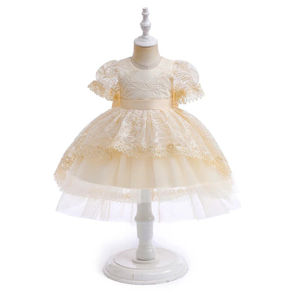 Summer Flower Bridesmaids Party Girls Dress Elegant Birthday Wedding Prom Princess Dresses Girl Pageant Baptism Evening Costumes