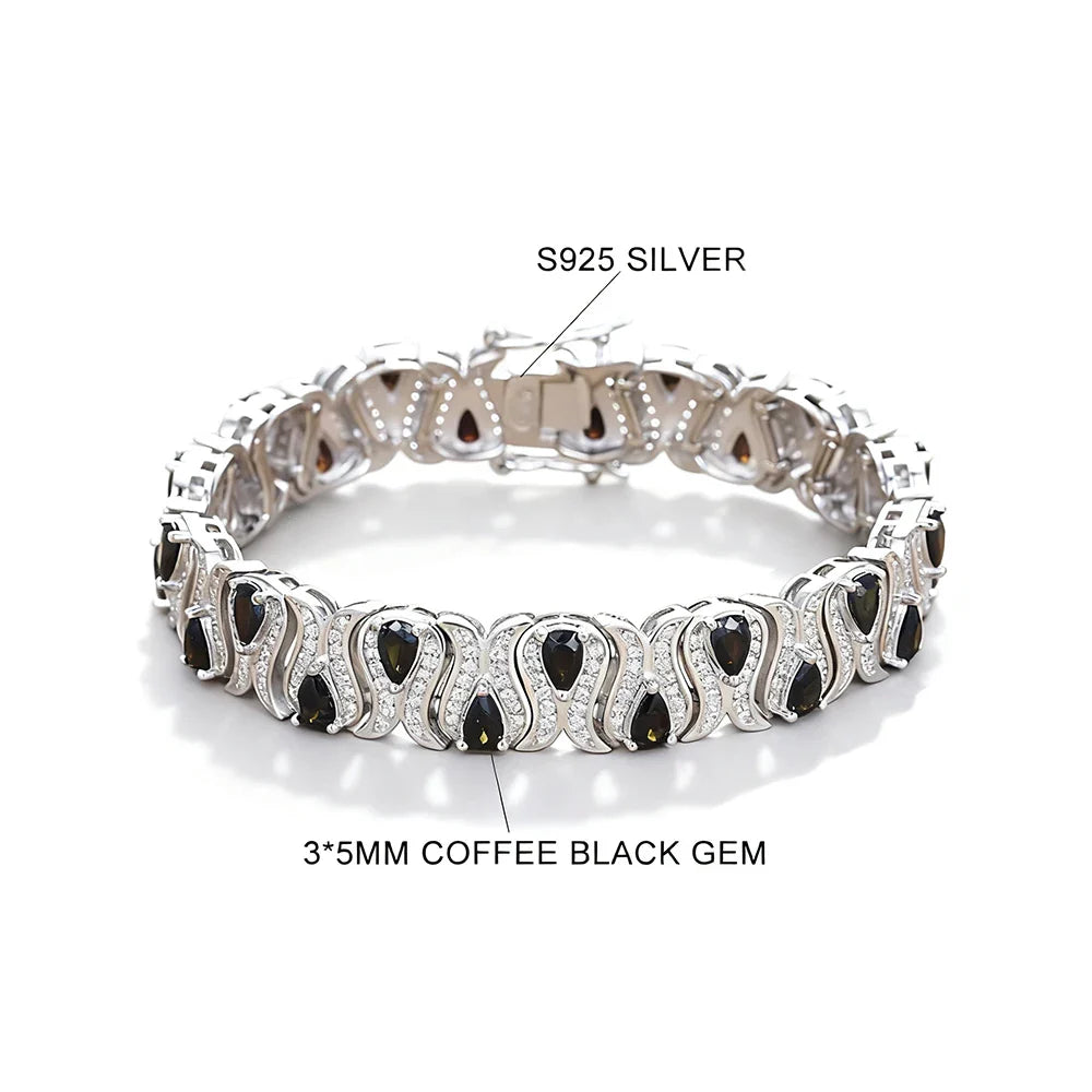 3*5mm Cultivated Emerald/Ruby Gem Bracelet for Women S925 Silver Tulip Design Bangle Party Sparkling Luxury Jewelry Gifts