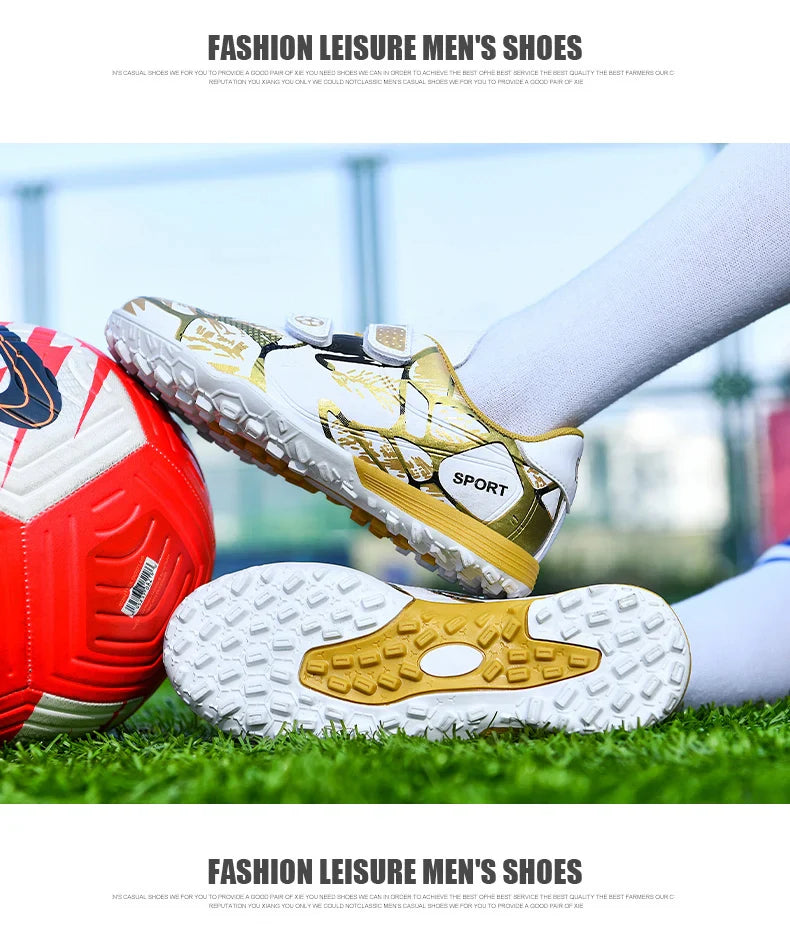 Kids Soccer Shoes Society TF/FG School Football Boots Cleats Grass Sneakers Boy Girl Outdoor Athletic Training Sports Footwear