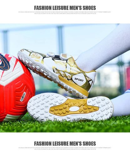 Kids Soccer Shoes Society TF/FG School Football Boots Cleats Grass Sneakers Boy Girl Outdoor Athletic Training Sports Footwear