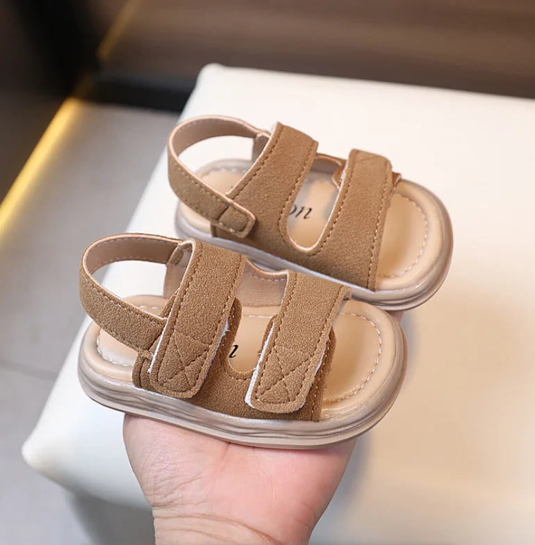 Summer Kids Sandals Boys Beach Sandal Baby Boy Shoes First Walkers Soft Bottom Solid Color Girls Sandals
