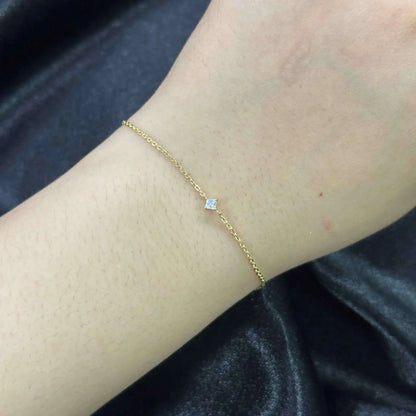 2.5mm Moissanite Bracelets For Women S925 Silver 18K Gold Plated Emerald/Pear Cut Lab Diamond HandChain Party Fine Jewelry