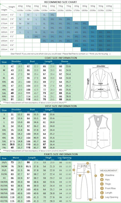 ( Jacket + Vest + Pants ) High-end Brand Boutique Fashion Men's Casual Business Black Smoking Suit Groom Wedding Dress Tuxedo