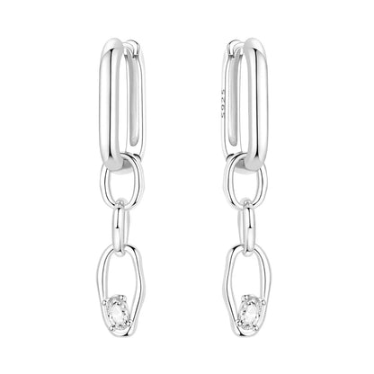 925 Sterling Silver Multi Layer Starry Tassel Drop Earrings Women Earrings Charm Trend Versatile Party Jewelry Gifts