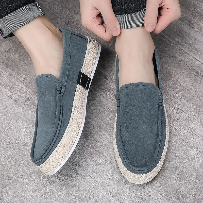 Calçados Masculinos Leves Casuais, Tênis Masculino Respirável para Caminhada, Mocassins, Sapatos Preguiçosos, Sapatos de Condução Antiderrapantes, Sapatos Confortáveis de Pano