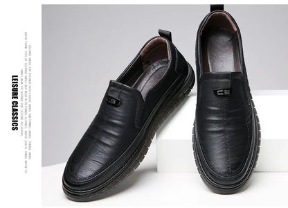 High Quality Outdoor Comfortable Fashion Soft Classic Driving Non-slip Flats Moccasin Handmade Men Cowhide Leather Casual Shoes