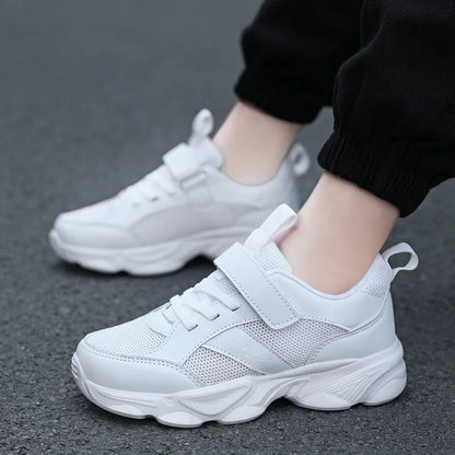 Children's Fashion Sports Shoes Breathable Student Black School Walking Shoes Anti-skid Boys& Girls Casual Running Sneaker