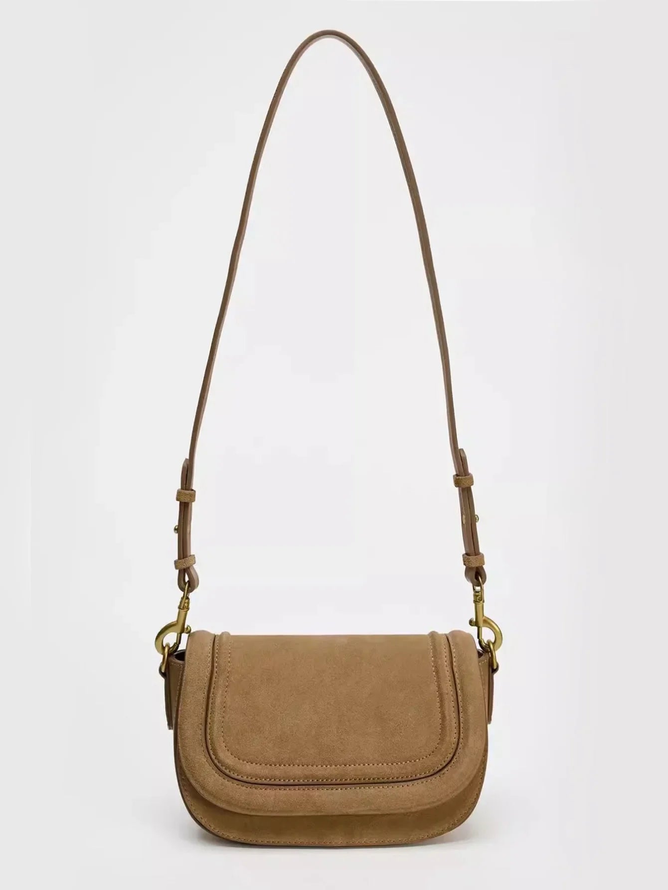 Saddle bag, shoulder bag, popular foreign trade bag, 2024 new wide shoulder strap, diagonal cross armpit, cross-border wholesale