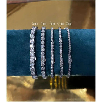 925 Sterling Silver Moissanite Tennis Bracelet D VVS1 with GRA Certificate Exquisite and Luxurious Jewelry Gift