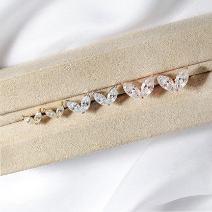 0.3-1CT Marquise Cut Real Moissanite Stud Earrings for Women Party 14k Plated Lab Diamond Earring Silver Jewelry S925
