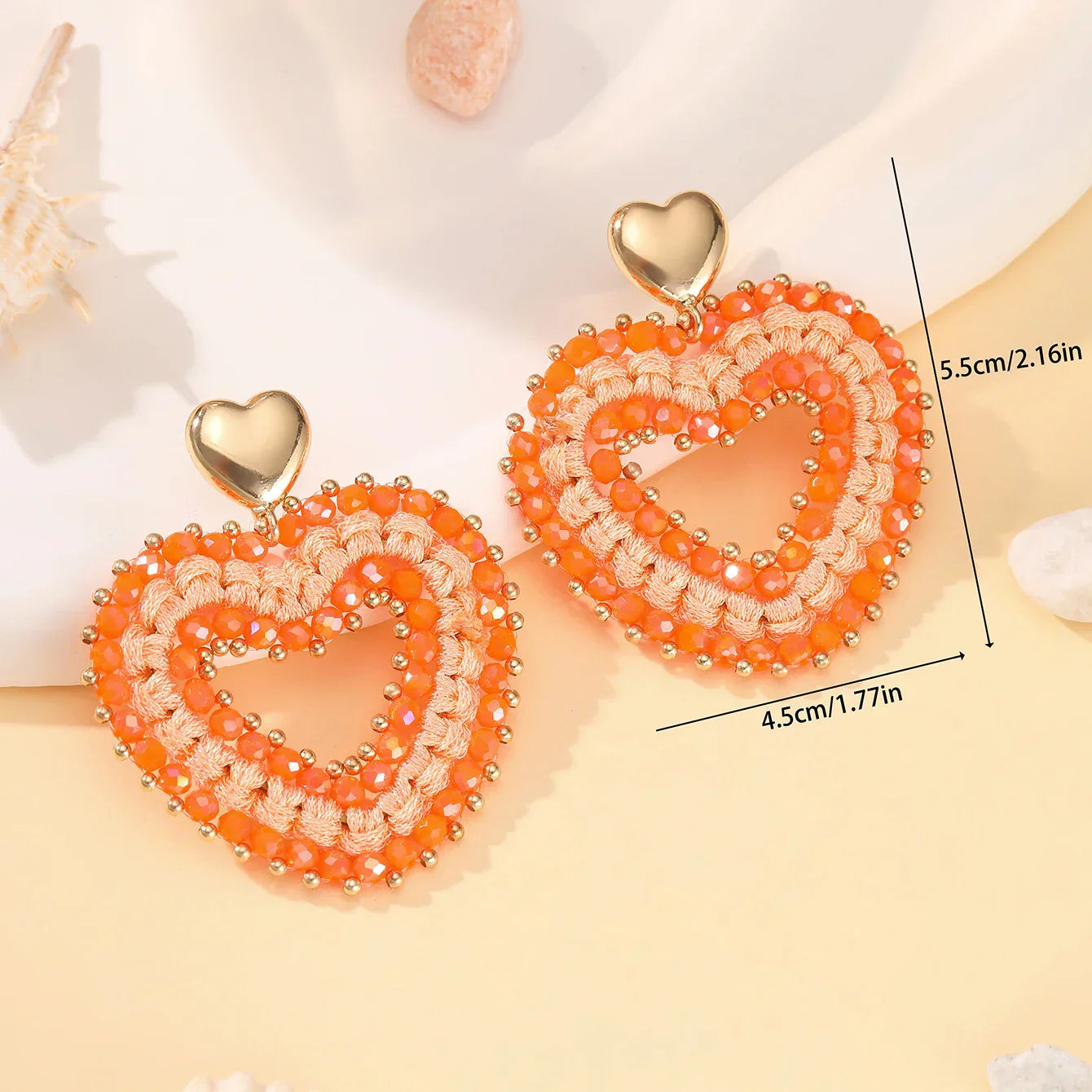 Big Water Drop Shape Drop Earrings For Women Colorful Beads Handmade Threading Crystal Long Earrings Jewelry Gift EA144